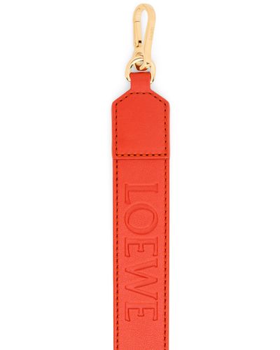 Loewe Luxury Strap In Satin Calfskin - Red