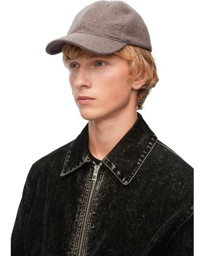 Loewe Cap In Wool - Black
