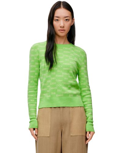 Loewe Luxury Sweater In Cotton - Green