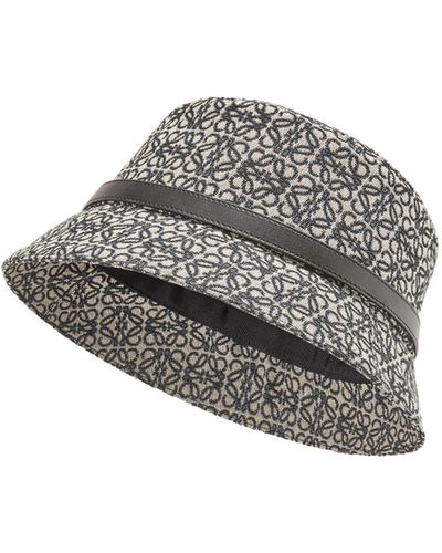 Loewe Cotton Anagram Bucket Hat - Gray