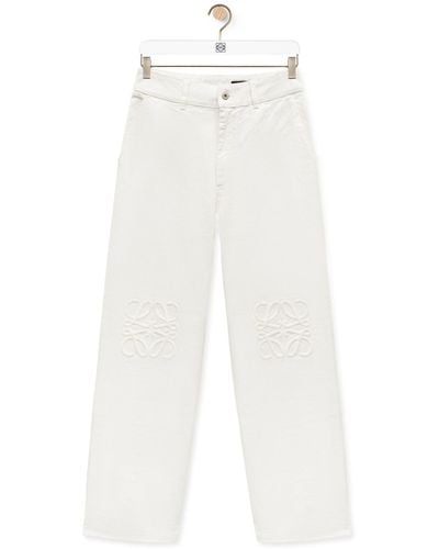 Loewe Anagram baggy Jeans In Cotton - White