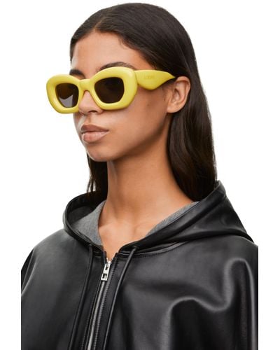 Loewe Inflated Butterfly Sunglasses In Nylon - Black
