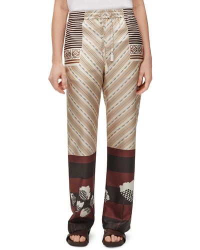 Loewe Luxury Pajama Pants In Silk - Natural