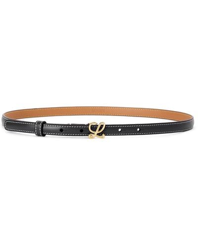 Loewe Luxury Belt In Smooth Calfskin - White