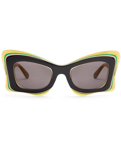 Loewe Multilayer Butterfly Sunglasses In Acetate - Multicolour