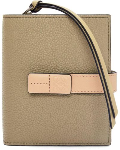 Loewe Luxury Compact Zip Wallet In Soft Grained Calfskin - Natural