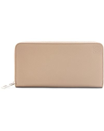 Loewe Luxury Zip Around Wallet In Soft Grained Calfskin - Multicolour