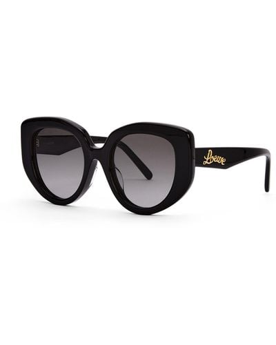 Loewe Butterfly Sunglasses In Acetate - Black