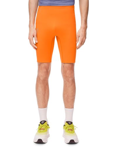 Loewe Luxury Active Shorts In Technical Jersey - Orange