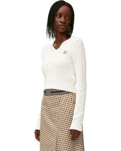 Loewe Luxury Sweater In Cotton - Natural