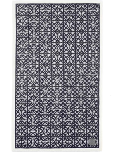 Loewe Luxury Anagram Towel In Cotton For Unisex - Gray