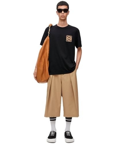 Loewe Luxury Relaxed Fit T-shirt In Cotton - Black