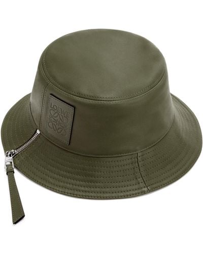 Loewe Luxury Fisherman Hat In Nappa Calfskin - Green