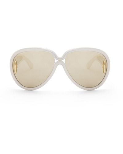 Loewe Pilot Mask Sunglasses In Nylon - White