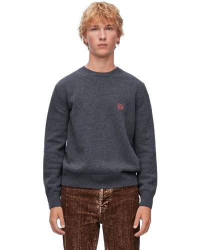 Loewe Luxury Sweater In Wool - Blue