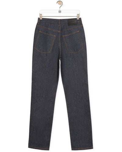 Loewe Straight Leg Jeans In Raw Denim - Blue