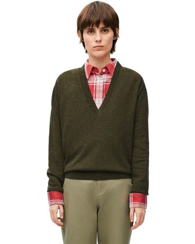 Loewe Luxury Sweater In Cashmere For - Green