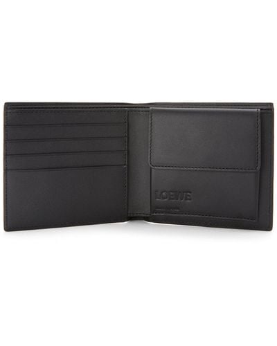 Loewe Luxury Bifold Coin Wallet In Soft Grained Calfskin For - White