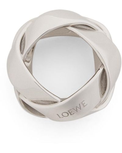Loewe Luxury Chunky Nest Ring In Sterling Silver For - White