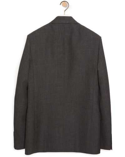 Loewe Luxury Double Breasted Jacket In Wool - Black