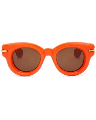 Loewe Inflated Round Sunglasses In Nylon - Orange