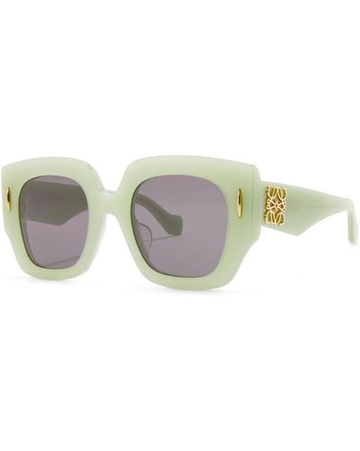 Loewe Square Screen Sunglasses In Acetate - White