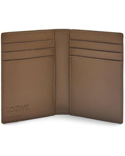 Loewe Luxury Bifold Cardholder In Soft Grained Calfskin - Brown