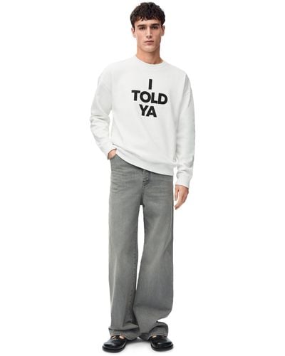 Loewe Relaxed Fit Sweatshirt In Cotton - White