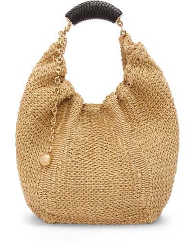 Loewe Medium Squeeze Bag In Cord And Calfskin - Metallic