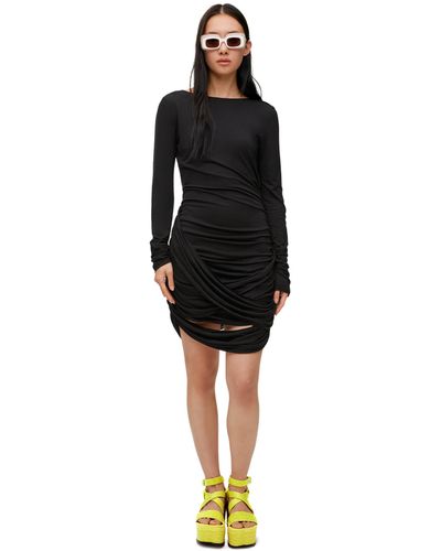 Loewe Luxury Draped Dress In Lyocell - Black