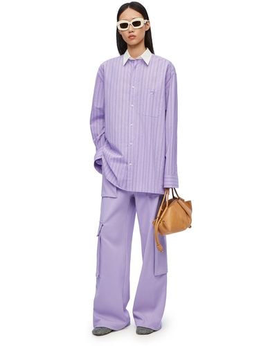 Loewe Luxury Shirt In Cotton - Purple