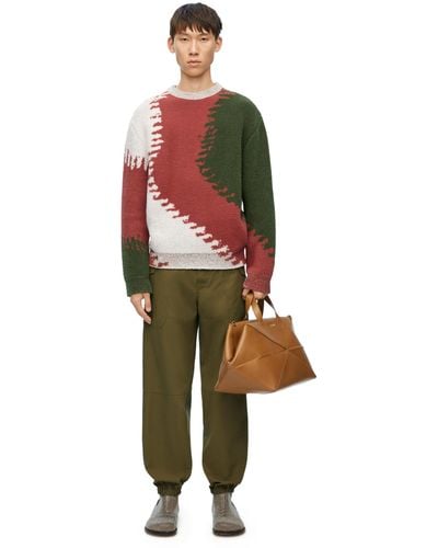 Loewe Stripe-pattern Crewneck Knitted Jumper - Multicolour