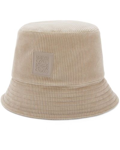 Loewe Patch Bucket Hat In Corduroy - Grey