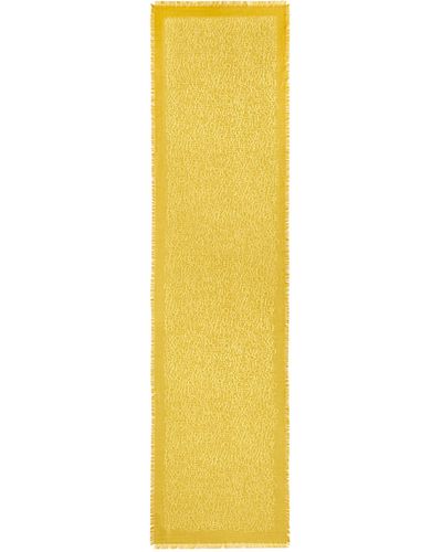 Loewe Luxury Scarf In Silk And Wool - Yellow