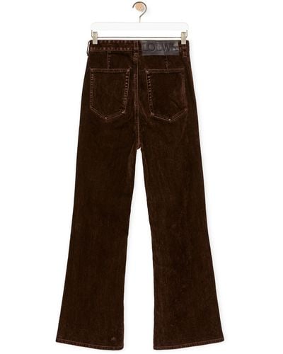 Loewe Luxury Bootleg Jeans In Denim For - Brown