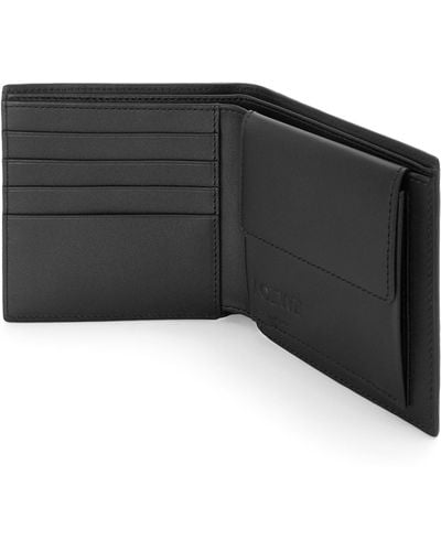 Loewe Luxury Bifold Coin Wallet In Soft Grained Calfskin For - White