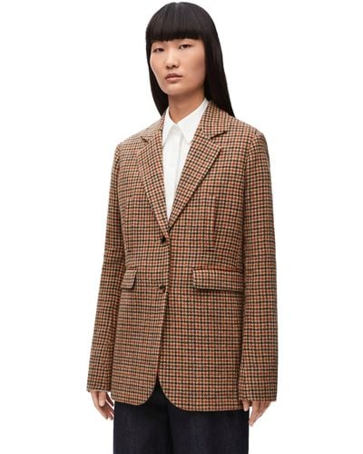 Loewe Luxury Jacket In Wool - Brown