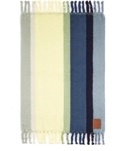 Loewe Stripe Blanket In Mohair And Wool - Multicolor