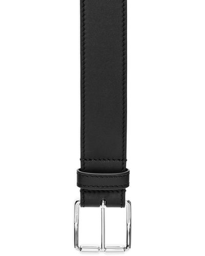 Loewe Roller Buckle Belt In Smooth Calfskin - Black