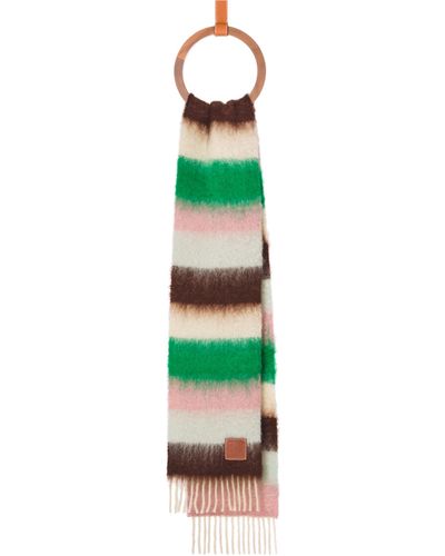 Loewe Luxury Striped Scarf In Mohair For Women - Multicolor