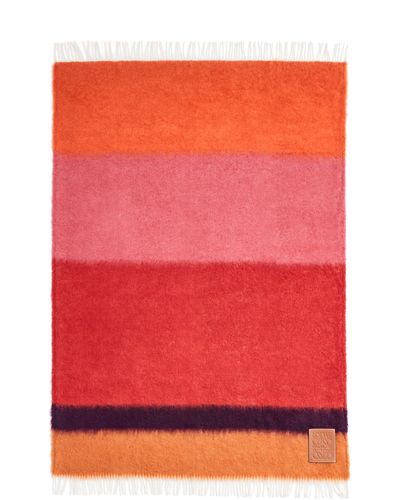 Loewe Blanket In Mohair And Wool - Red