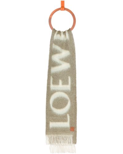 Loewe Scarf In Wool And Mohair - Metallic