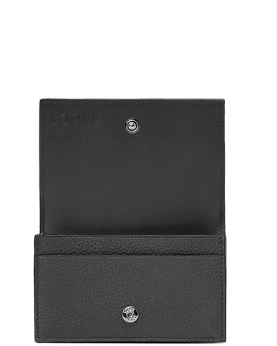 Loewe Luxury Business Cardholder In Soft Grained Calfskin For Men - White