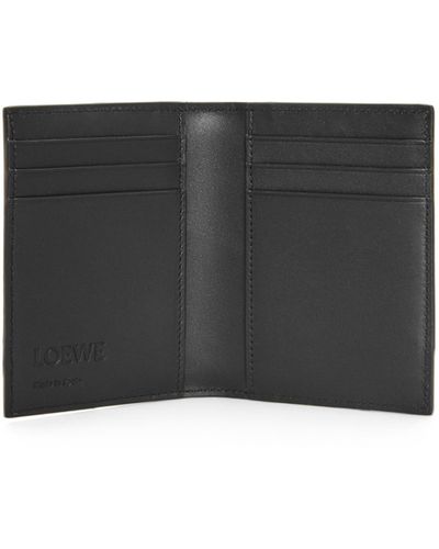 Loewe Luxury Puzzle Bifold Cardholder In Classic Calfskin - Black