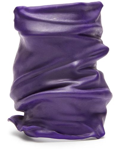Loewe Wow Cuff In Coloured Aluminium - Purple