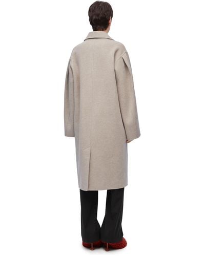 Loewe Wool And Cashmere-blend Coat - Natural