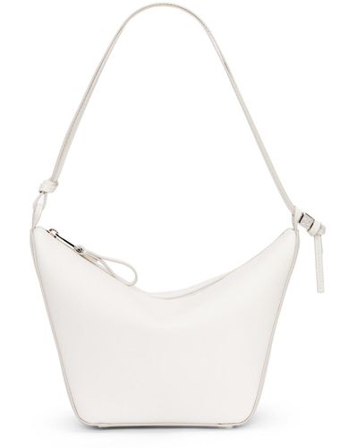 Loewe Luxury Mini Hammock Hobo Bag In Classic Calfskin - White
