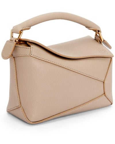 Loewe Puzzle Leather Shoulder Bag - Natural