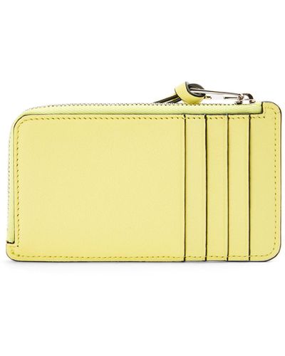 Loewe Words Coin Cardholder In Classic Calfskin - Yellow