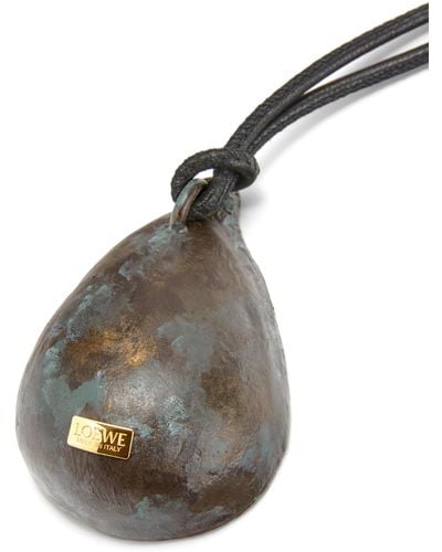 Loewe Luxury Fig Pendant In Calfskin And Brass For - Multicolor